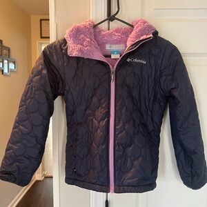 Columbia Kids Puffer Jacket - Purple and Navy Blue